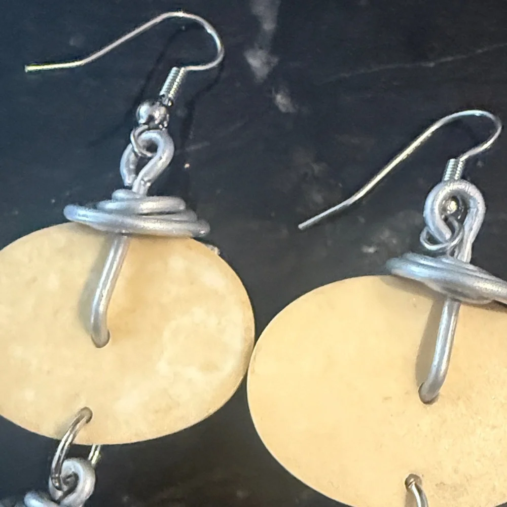 Vintage Bohemian Long Dangle Earrings with Heart Charms - Picture 5 of 5